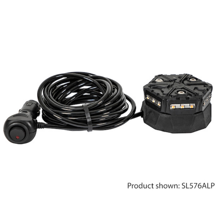 Buyers Products Class 2 0.86 Inch Tall LED Micro Beacons Light With Auxiliary Plug Model SL576ALP