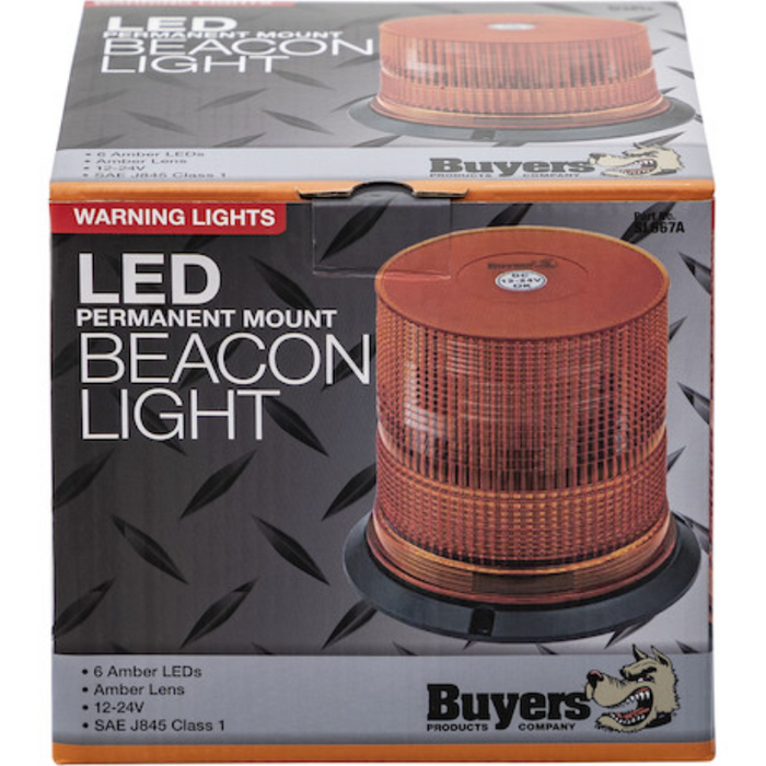 Buyers Products Class 1 6.1 Inch Tall LED Amber Beacon Light
