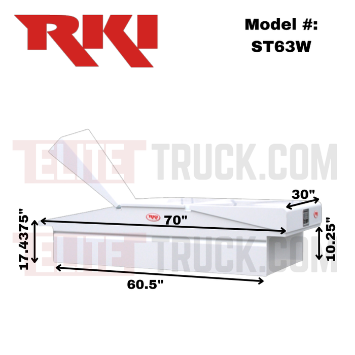 RKI ST Series Standard Profile Wide Double Lid Crossbox 70"L x 30"W x 17 7/16"H Model ST63W