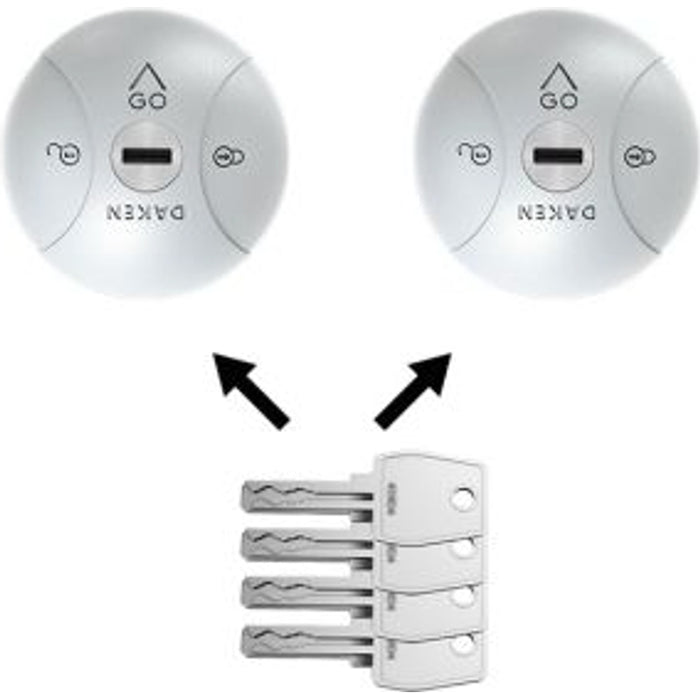 Holman SATURN GO (2 pc) -  Gray Security Lock Model 84001