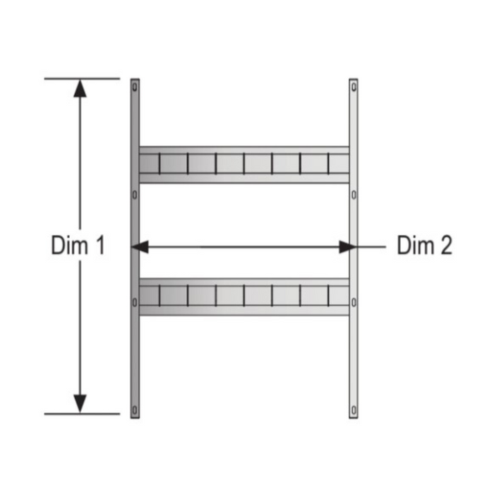 Vantech 36"x 48"x 13" Aluminum Universal Angled Shelving Unit Model SA3648-2