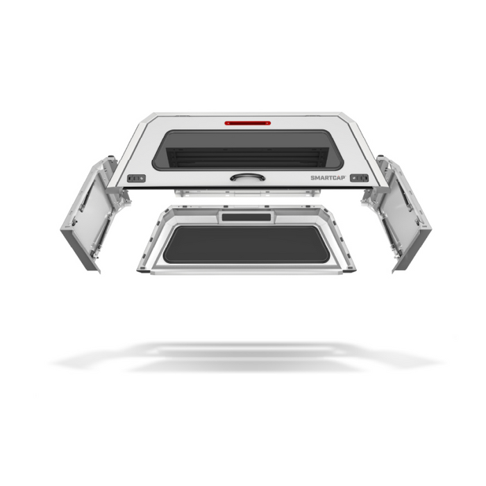 SmartCap OEM White Truck Bed Cap EVOc Commercial Series w/ Horizontal Locks Model EC1310-WH