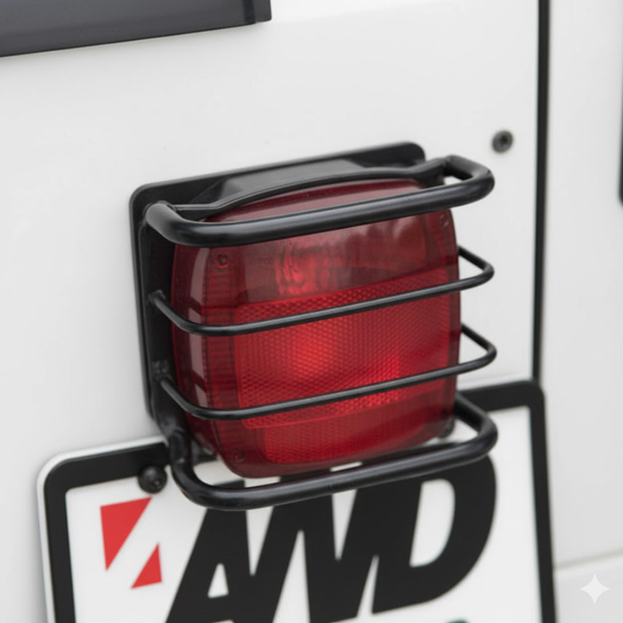 Smittybilt Euro Tail Light Guards - Black (76-06 CJ/Wrangler) Model 8660