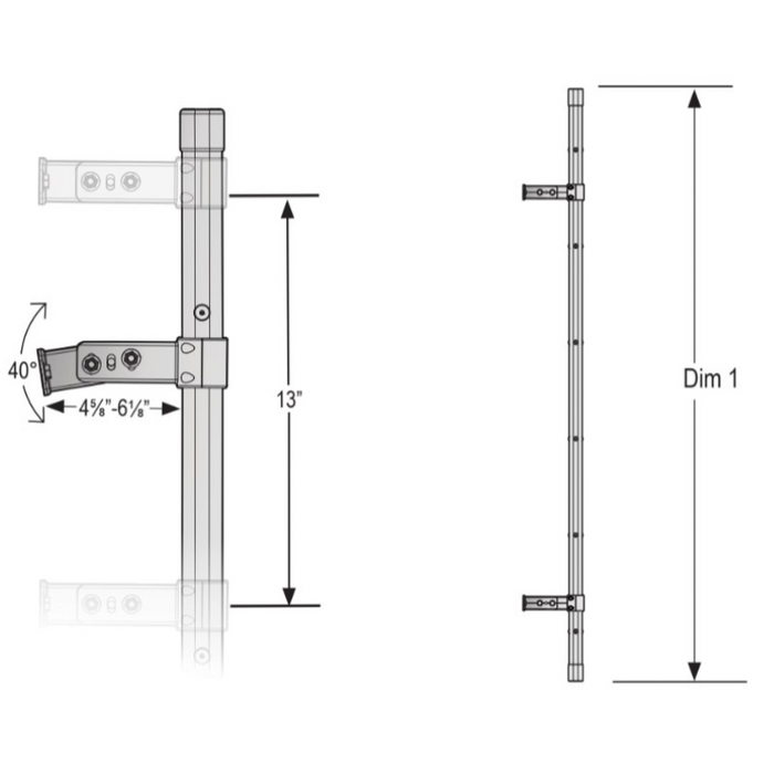 Hgv Rear Ladder Vantech 84″ White Universal Box Truck Straight Rear Access Ladder Mode ...