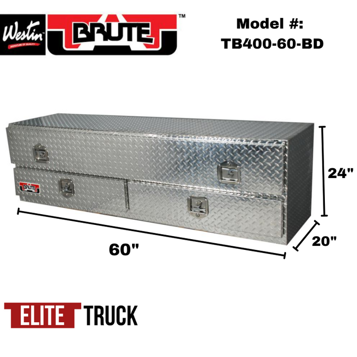 Brute 60" High Cap Stake Bed Contractor Topsider W/ Bottom Drawers Model TB400-60-BD