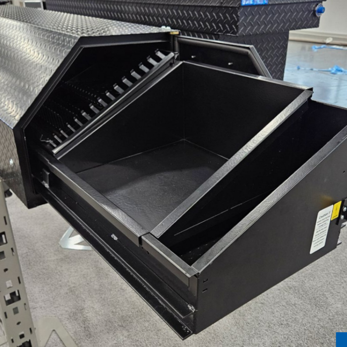 UWS 78" Black Quick Draw Flatbed Tool Box Model TBQD-78-A-BLK
