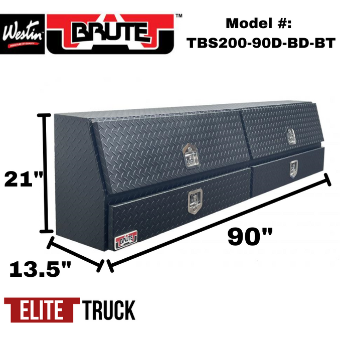 Brute 90" Contractor Topsider W/ Drawers & Doors Black Texture Coat Model TBS200-90D-BD-BT