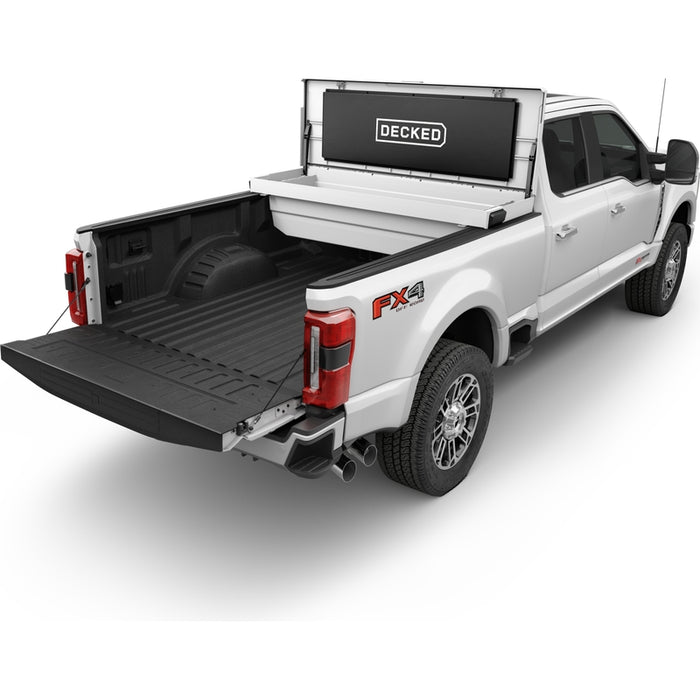 DECKED Full-Size Pickup Truck Tool Box Tundra Bed Rail Model DTB2T22-WHT