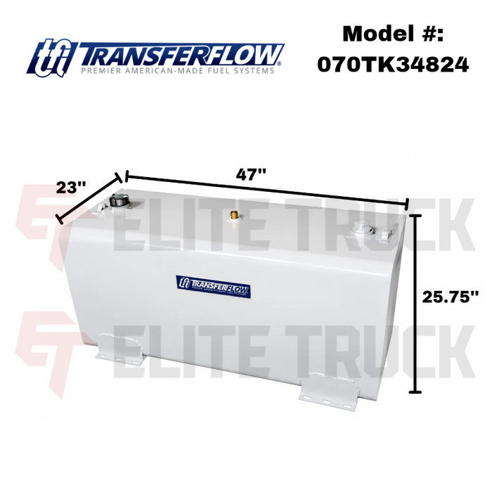 Transfer Flow 80 Gallon Diesel Refueling Transfer Tank White Powder Coat Model 070TK34824