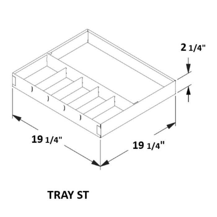 RKI Truck Box Tray For All Full Size ST and C Series Truck Boxes 20" Wide Model TRAY ST