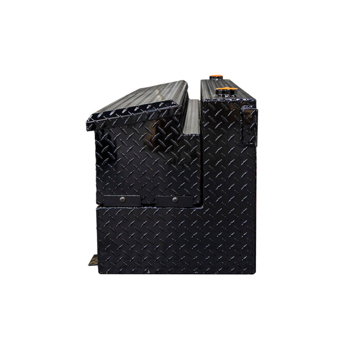 UWS Gloss Black 45-Gallon Combo Aluminum Transfer Tank Model TT-45-COMBO-BLK