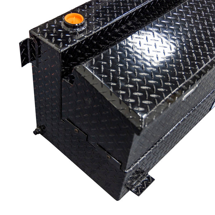 UWS Gloss Black 45-Gallon Combo Aluminum Transfer Tank Model TT-45-COMBO-BLK