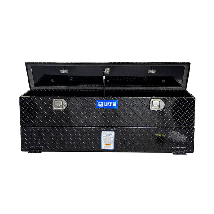 UWS Gloss Black 45-Gallon Combo Aluminum Transfer Tank Model TT-45-COMBO-BLK