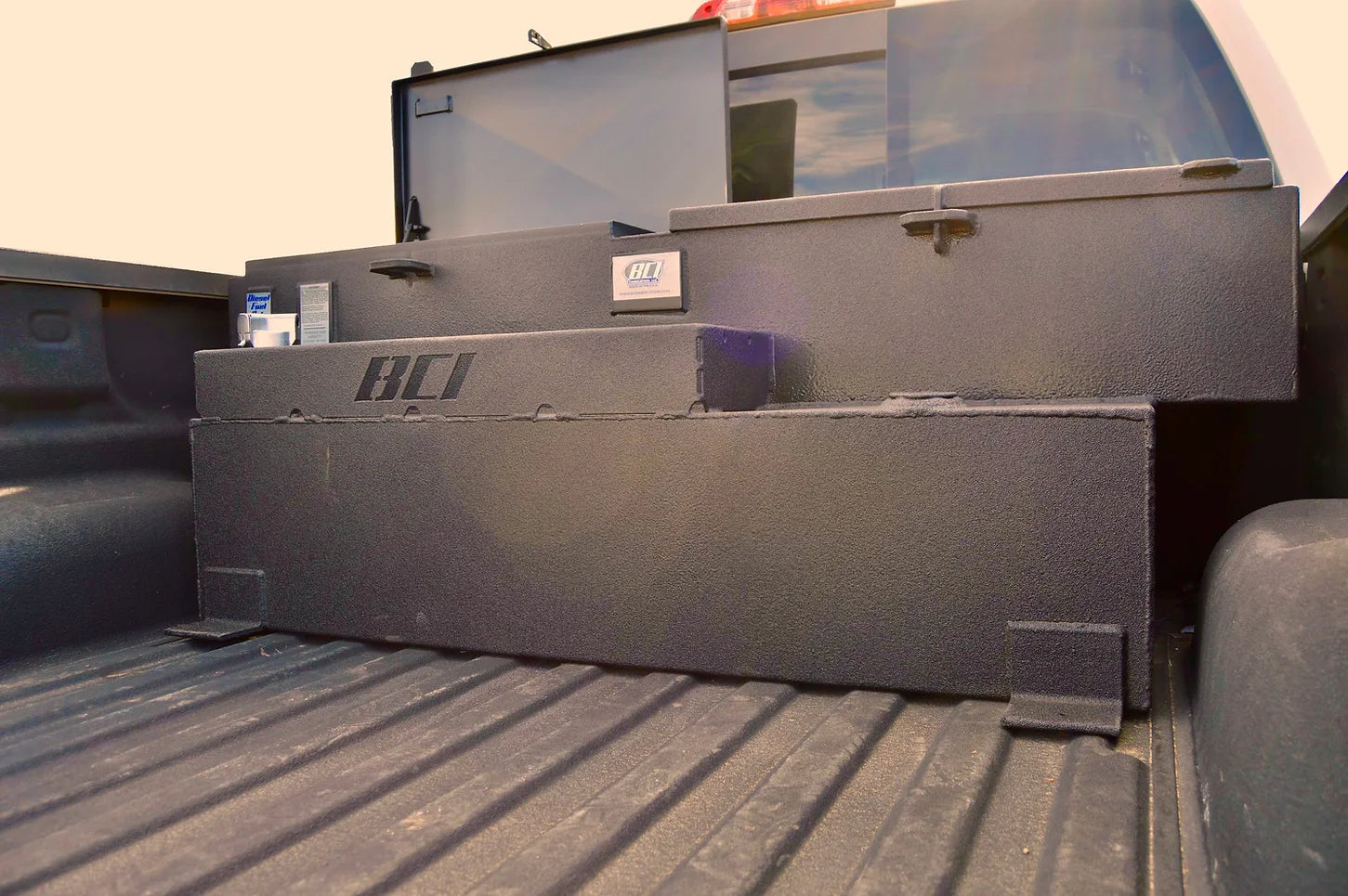 Slanted Box Loading Table BCI Fabrication Slanted Top Mount Flatbed Toolbox 48