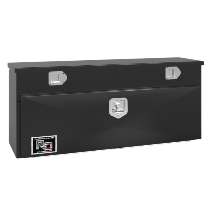 RC Industries Top Mount Box Q-Series 48x20x15 14 GA Steel With Lift Up Lid & 13 GA Steel Drop Door Gloss Black Model QM482015.SGLNW2