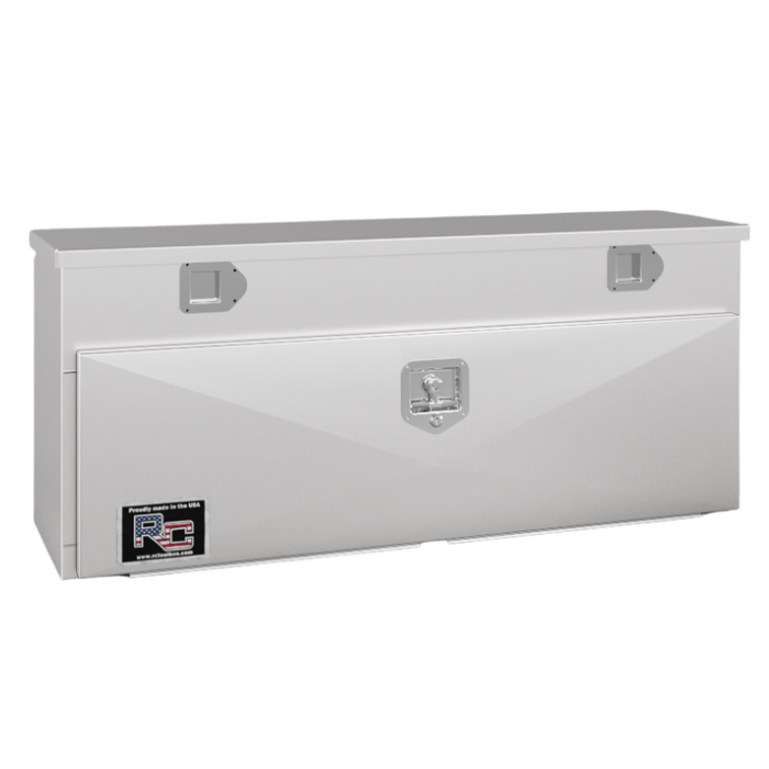 RC Industries Top Mount Box Q-Series 48x20x15 14 GA Steel With Lift Up Lid & 13 GA Steel Drop Door Gloss White Model QM482015.SDLNW2