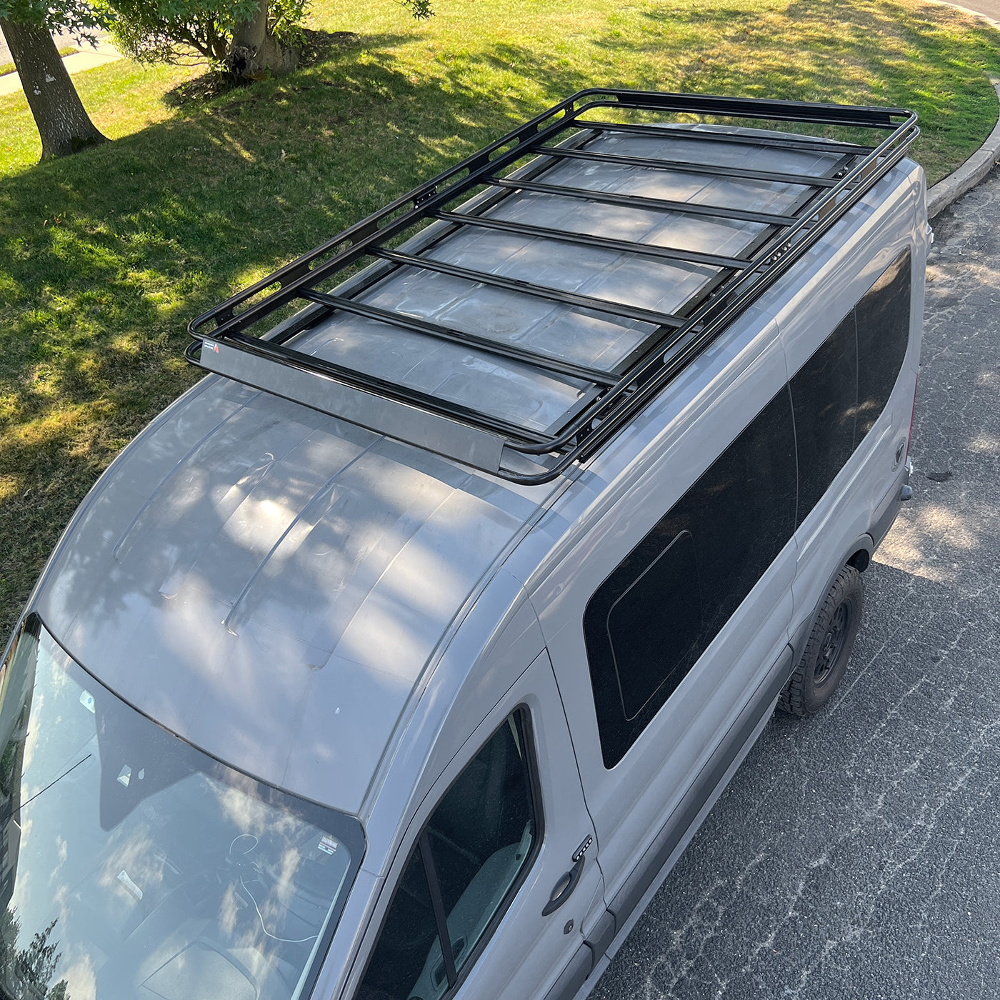 Vantech Black Aluminum Bolt-On Cargo Rack System Ford Transit 2015-cur ...