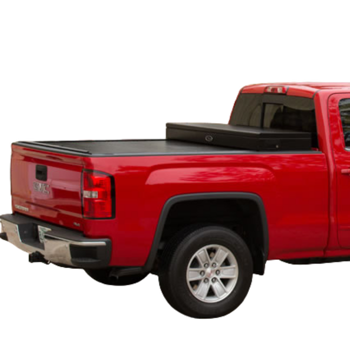 Truck Covers USA American Work Cover - Full Size Toolbox and Hard Rectractable Roll-up Combination Model CRT545