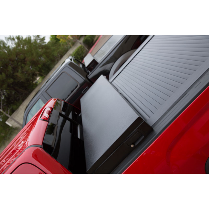 Truck Covers USA American Work Cover - Full Size Toolbox and Hard Rectractable Roll-up Combination Model CRT545