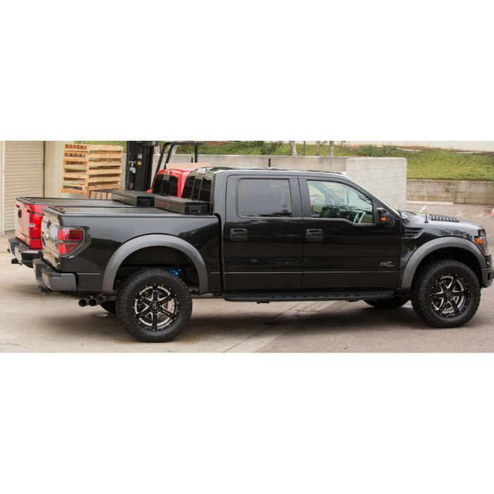 Truck Covers USA American Work Cover JR. Junior Size Toolbox and Hard Retractable Roll-up Combination Model CRJR407