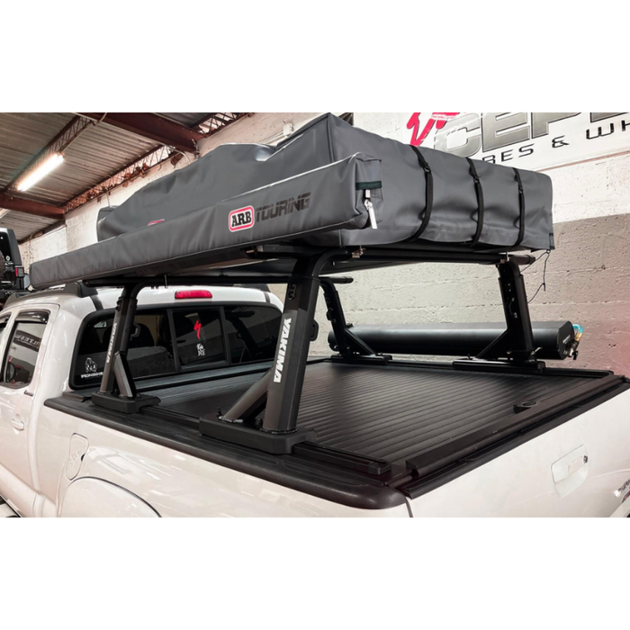 Truck Covers USA American Rack System HD With Yakima Tracks w/Track Caps Pre-Installed on top of Cover Side Rails Model AX-530