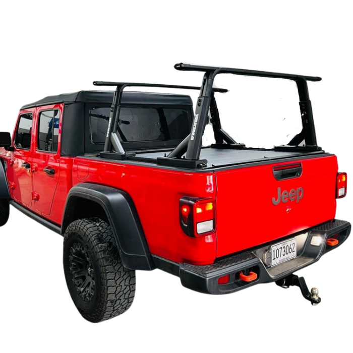 Truck Covers USA American Rack System HD With Yakima Tracks w/Track Caps Pre-Installed on top of Cover Side Rails Model AX-530