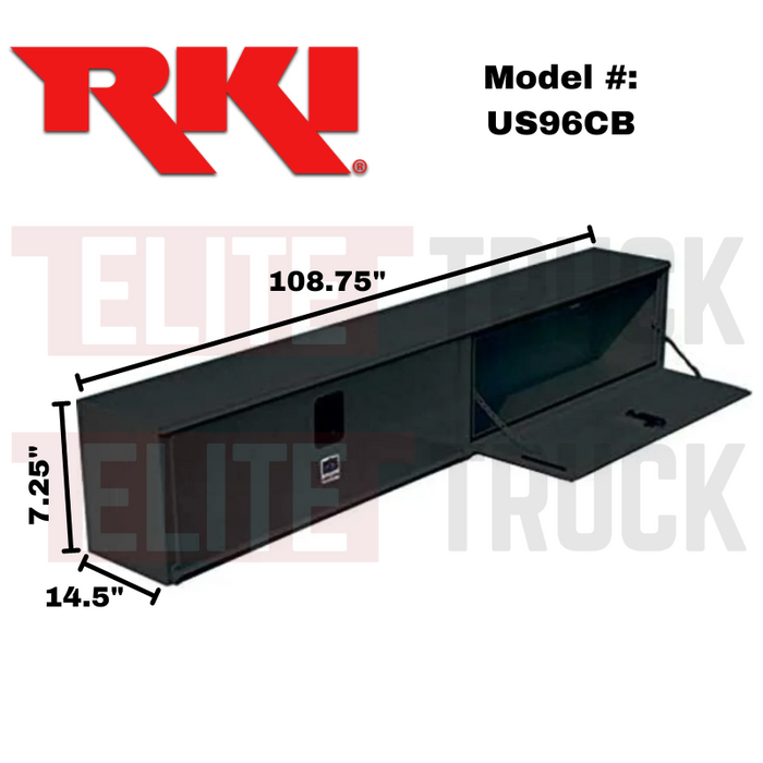 RKI Upper Side Truck Tool Box Black Steel Model US96CB