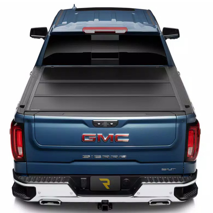UnderCover Select Hard Folding Tonneau Cover 2022-2025 Toyota Tundra 5' 7" Bed with or without Deck Rail System without Trail Special Edition Storage Boxes - Black Textured Model SL44017