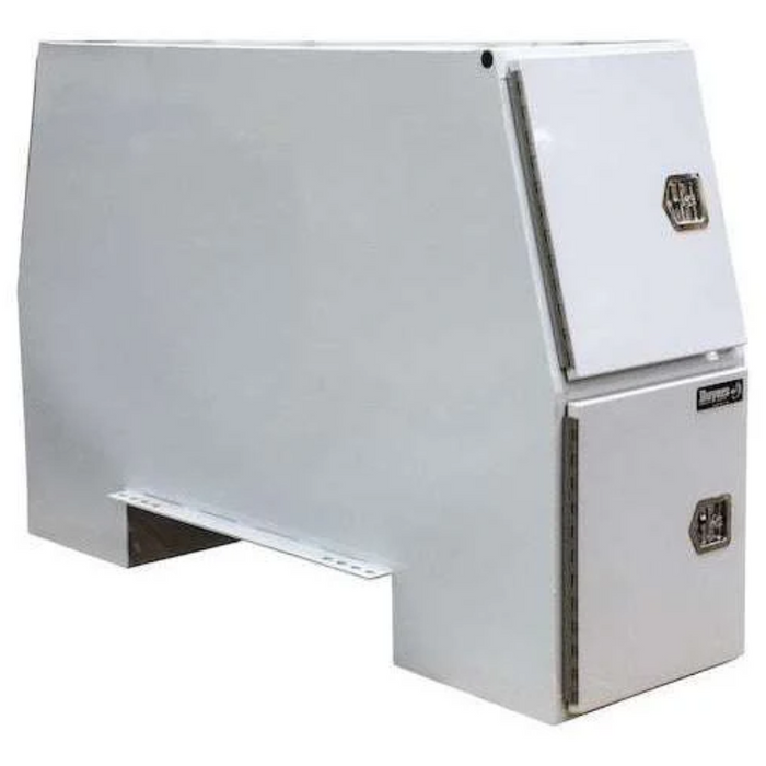 Buyers Products 58x24x92 Inch White Steel Backpack Truck Tool Box Buyers Products 58x24x92 Inch White Steel Backpack Truck Tool Box