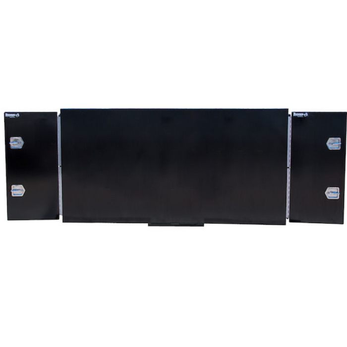 Buyers Products 48x24x96 Gloss Black Steel Straight Side Backpack Truck Box - T-Handle Latch Model BP964824B