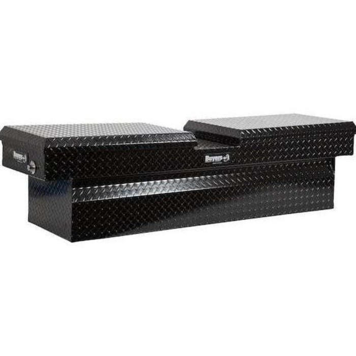 Buyers Products 23x20x71 Inch Gloss Black Diamond Tread Aluminum Gull Wing Truck Box - Lower Half 16x20x60 Model 1720413