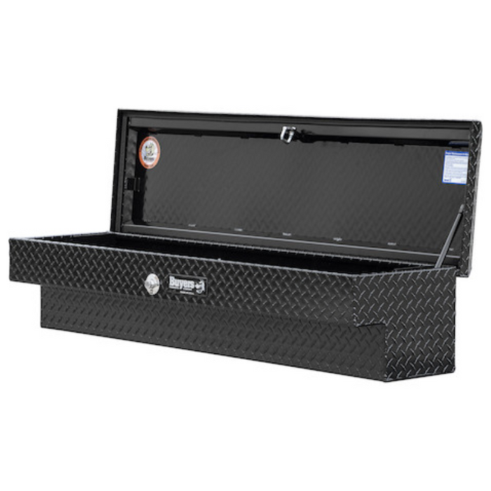 Buyers Products 13x16x56 Inch Side Mount Truck Tool Box Gloss Black Diamond Tread Aluminum Model 1723025