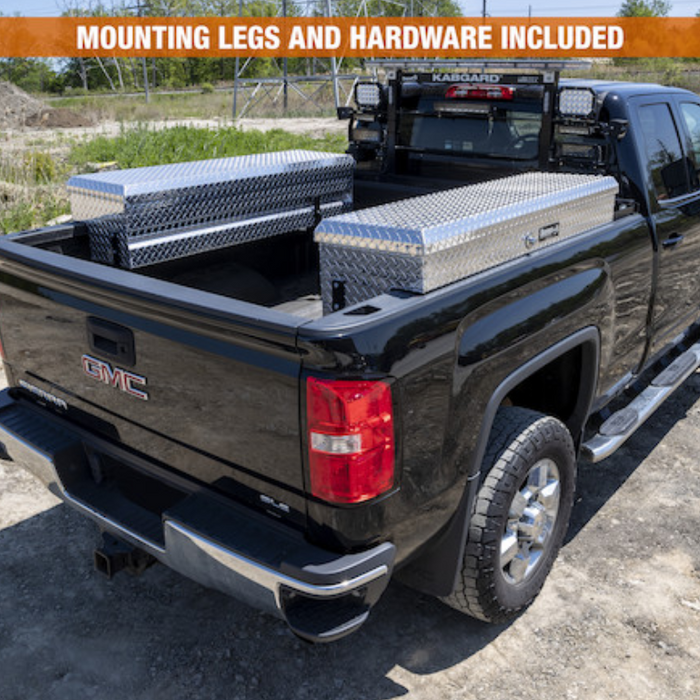 Buyers Products 13x16x87 Inch Side Mount Truck Tool Box Diamond Tread Aluminum Model 1713035