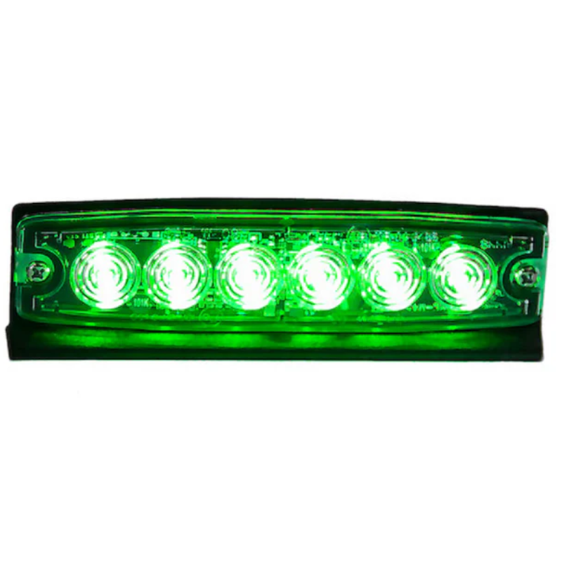 5 Inch Led Light Rectangular Buyers Products 5 Inch Ultra Thin Rectangular LED Green Strobe Light S ...