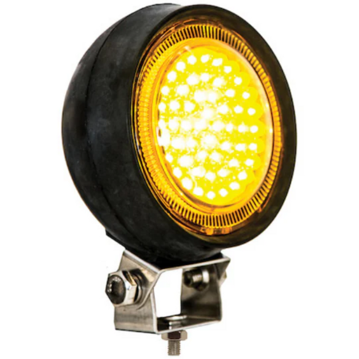 Buyers Products 5 Inch Round LED Amber Sealed Rubber Flood Light Model 1492111