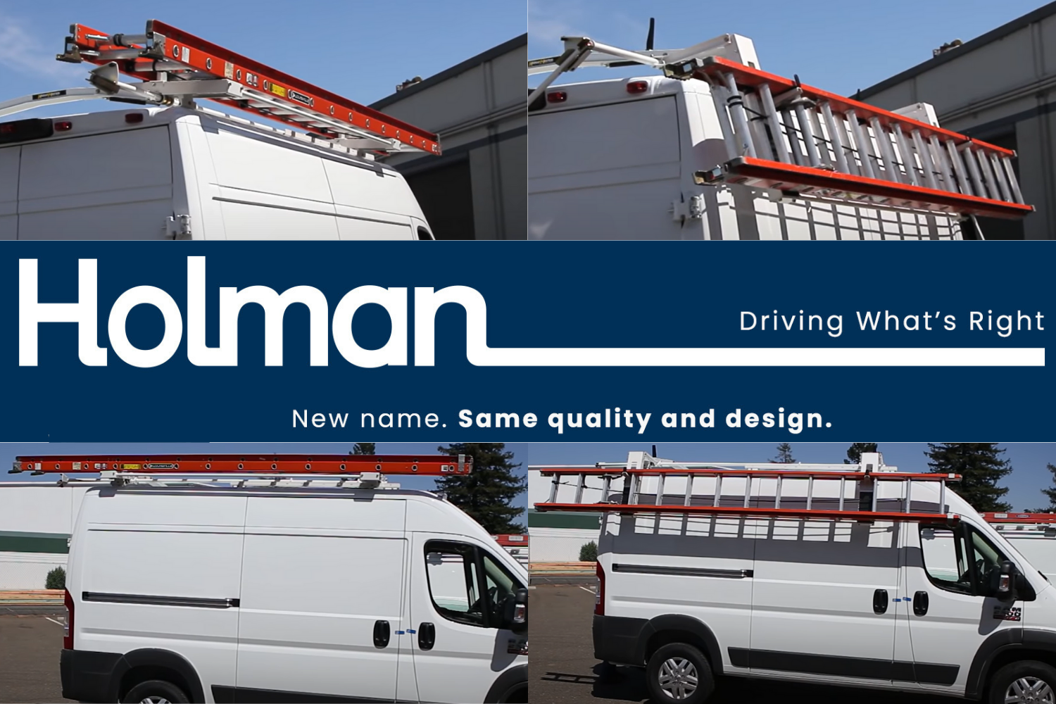 Holman Combo Ladder Rack Kit - Drop Down / Clamp & Lock - GM Model 4GM ...