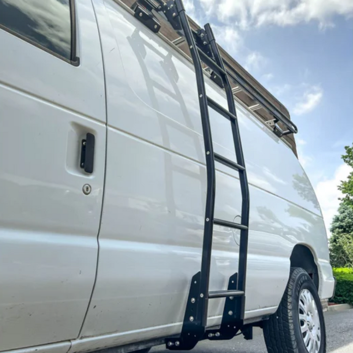 Vantech 67" 2.1 Series Black Angled Side Access Ladder For Cargo Rack Ford Transit Connect (2008-2013)  L1815X1D1B