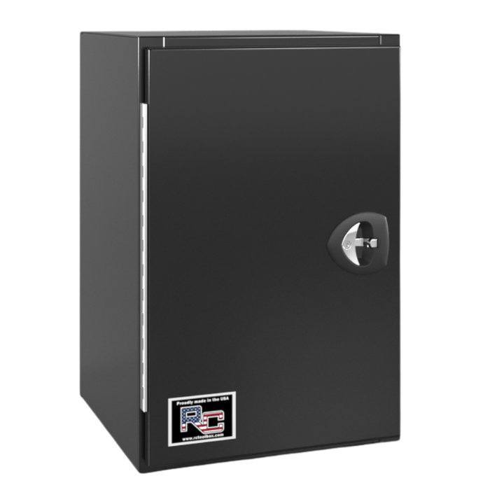 RC Industries V-Series Tank Box 24x60x18 14 GA Steel With Side Swing Door Gloss Black Roadside Model VM246018.SGTB