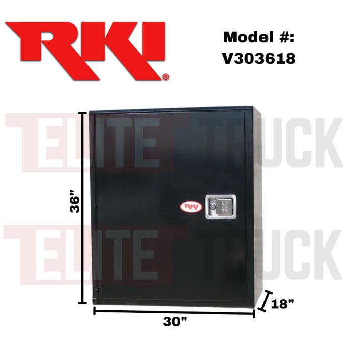 RKI Underbody Truck Box 30x36x18 V-Series 14 Gauge Black Steel Model # V303618