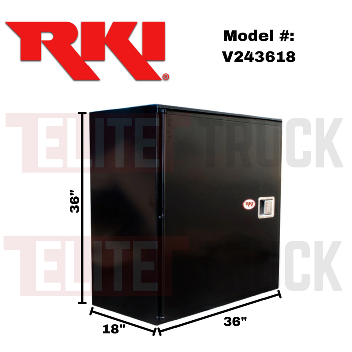 RKI Underbody Truck Box 36x36x18 V-Series 14 Gauge Black Steel Model # V363618