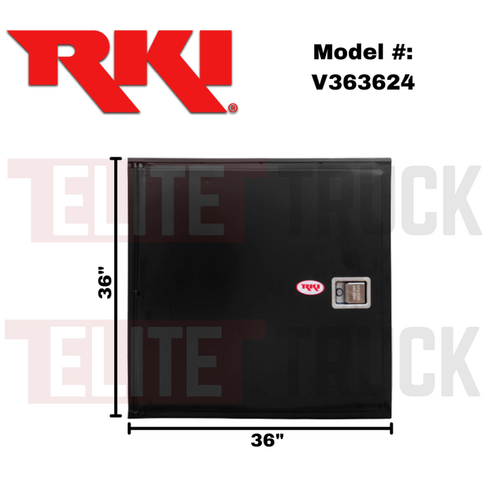 RKI Underbody Truck Box 36x36x24 V-Series 14 Gauge Black Steel Model # V363624