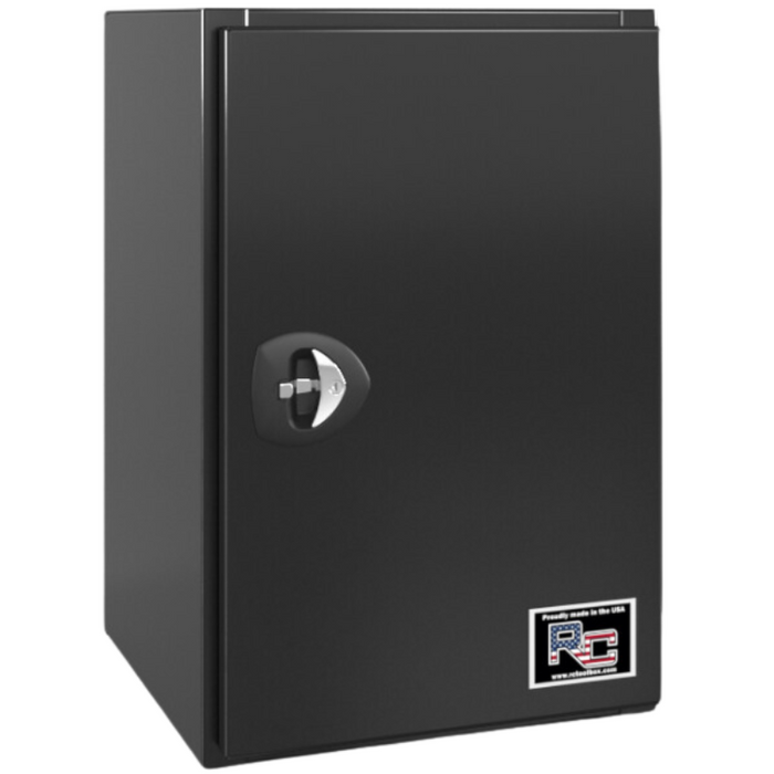 RC Industries Underbody Tool Box V-Series 36x48x24 .125 Smooth Aluminum Gloss Black Curbside Model VX364824.XCG