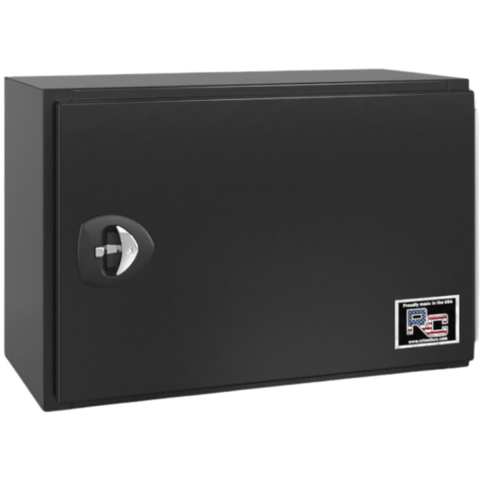RC Industries Underbody Tool Box V-Series Horizontal 24x18x18 .125 Smooth Aluminum Gloss Black Curbside Model VX241818.XCG
