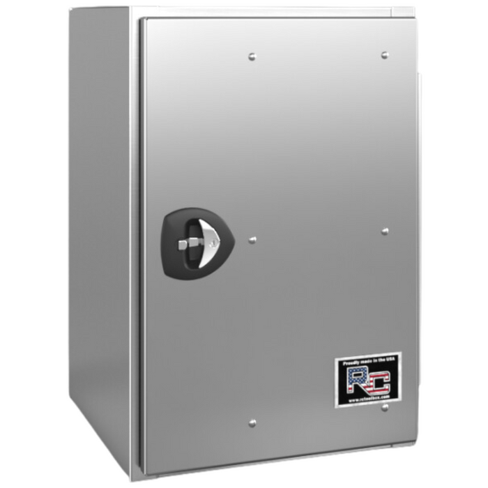 RC Industries Underbody Tool Box V-Series Vertical 24x36x24 .125 Aluminum Box With Stainless Steel Door Curbside Model VX243624.KC