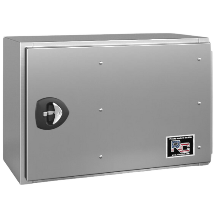RC Industries Underbody Tool Box V-Series Horizontal 18x18x18 .125 Aluminum Box With Stainless Steel Door Curbside Model VX181818.KC