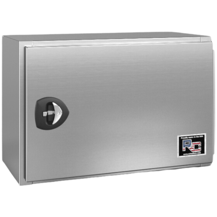 RC Industries Underbody Tool Box V-Series Horizontal 36x24x24 .125 Smooth Aluminum Mill Finish Curbside Model VX362424.XC