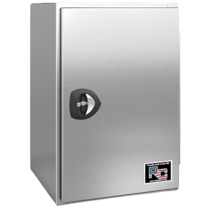 RC Industries Underbody Tool Box V-Series Vertical 36x48x18 .125 Smooth Aluminum Mill Finish Curbside Model VX364818.XC