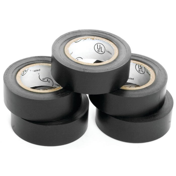 Performance Tool 5Pk 3/4 in X 10 yds Black Electrical Tape QTY of 10 Model W548