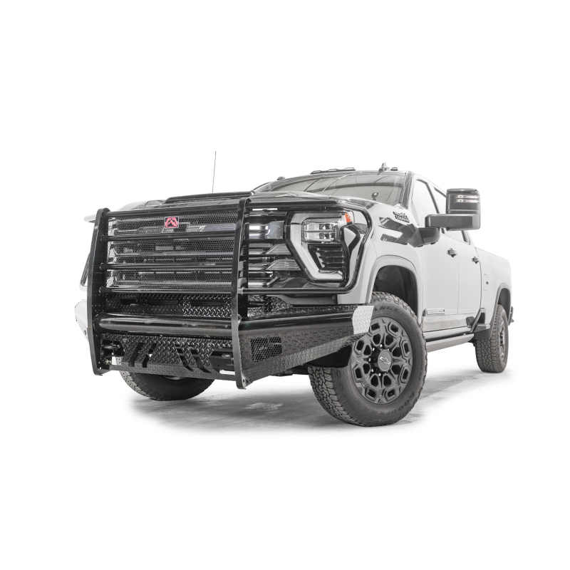Fab Fours Black Steel Front Bumper w/ Grille Guard Model CH24