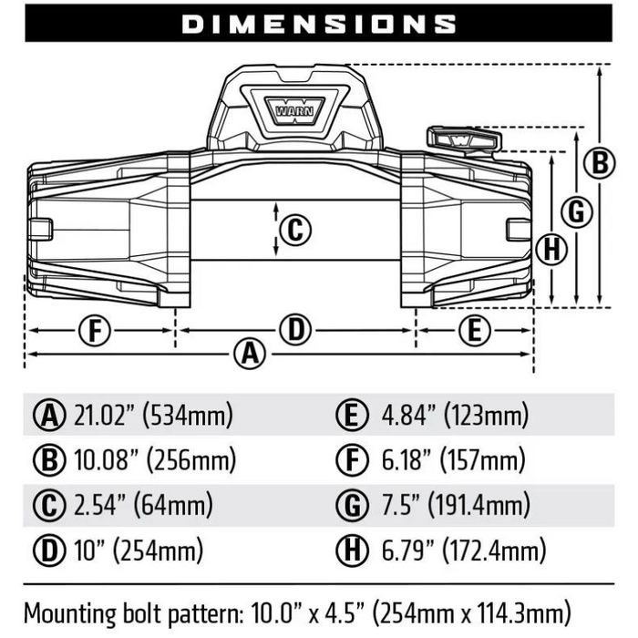 Warn VR EVO 8 8,000LB Winch With Synthetic Rope 103251